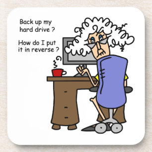 Hard Drive Back Up Humorous Getränkeuntersetzer