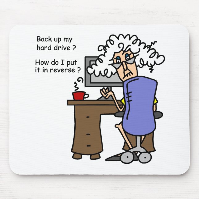 Hard Drive Back Up Humorous Mousepad (Vorne)