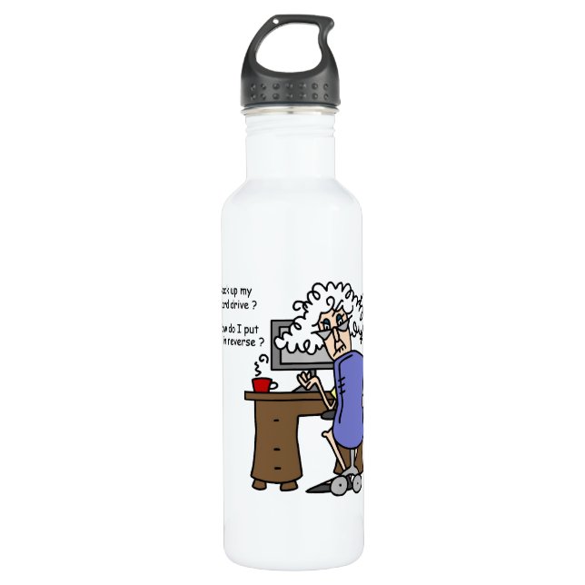 Hard Drive Back Up Humorous Trinkflasche (Vorderseite)