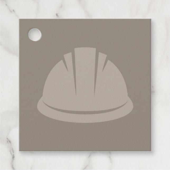 Hard Hat Konstruktion Icon CUSTOM FARBE Geschenkanhänger (Vorderseite)