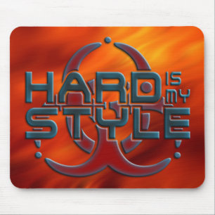 Hard ist mein Stil 3D Feuer rot Musik in Hards Mousepad