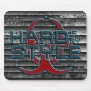Hard ist mein Stil 3D   Grunge Streifen   Härte Mousepad