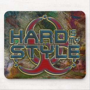 Hard ist mein Stil - Goldener Umriss Hardstyle Mousepad