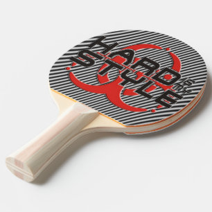 HARD ist mein STIL - schwarz-weiße Streifen Tischtennis Schläger