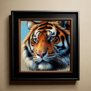 Hard Pastel Zeichne Tiger Poster