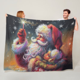 Hard Pastel Zeichne Weihnachts-Weihnachtself Fleecedecke