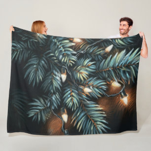 Hard Pastel Zeichne Weihnachts-Weihnachtssaitenlic Fleecedecke