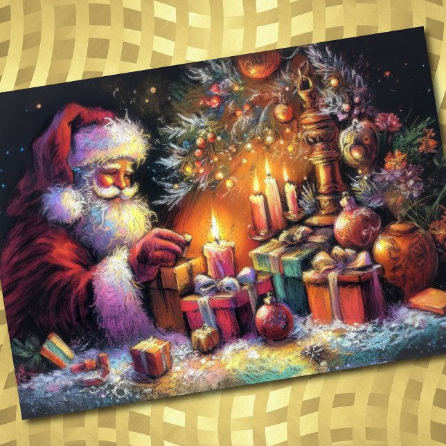 Hard Pastel Zeichne Weihnachtsfeiertag Weihnachtsm Karte (Von Creator hochgeladen)