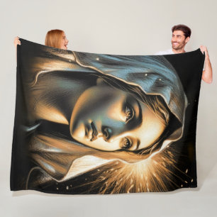 Hard Pastel Zeichnend schöne Jungfrau Mary Fleecedecke