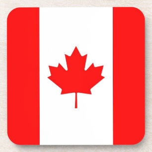 Hard plastic coaster with flag of Canada Getränkeuntersetzer