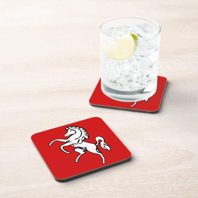 Hard plastic coaster with flag of Kent County Getränkeuntersetzer (Rechte Seite)