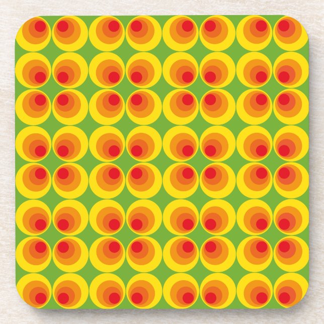 Hard Plastic coasters with cork back - set of 6 Getränkeuntersetzer (Vorderseite)