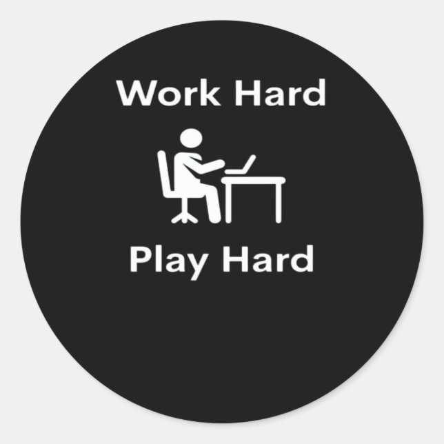 Hard Play Festplatte Runder Aufkleber (Vorderseite)