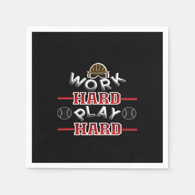 Hard Play Hard Classic Serviette (Vorderseite)