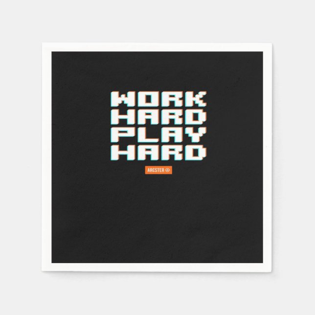 Hard Play Hard Classic Sloth Serviette (Vorderseite)