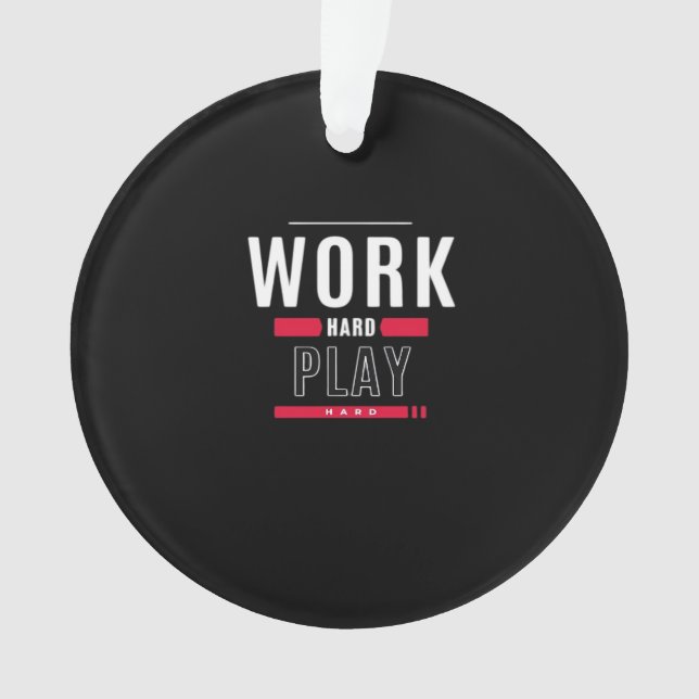 Hard Play Hard Classic Virus Ornament (Vorderseite)