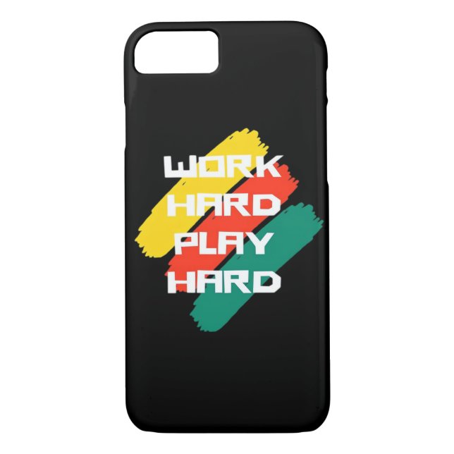 Hard Play Hard Cool Design Classic Case-Mate iPhone Hülle (Rückseite)