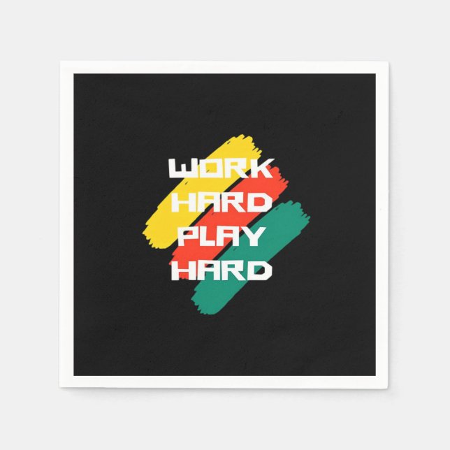 Hard Play Hard Cool Design Classic Serviette (Vorderseite)