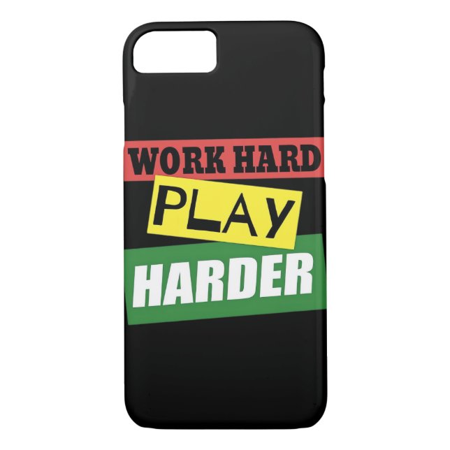 Hard Play Hard Essential Trend Case-Mate iPhone Hülle (Rückseite)