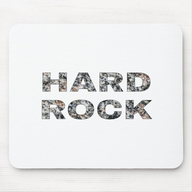 Hard Rock Granit Text Mousepad (Vorne)