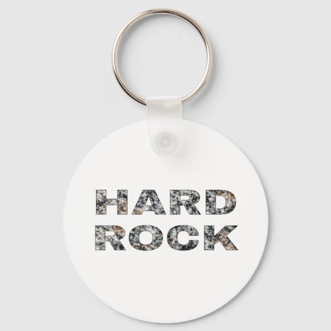 Hard Rock Granit Text Schlüsselanhänger (Vorderseite)