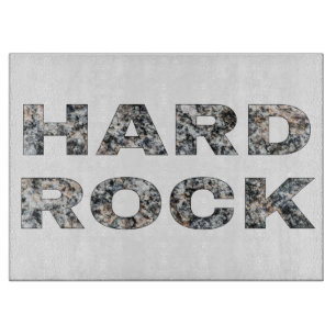 Hard Rock Granit Text Schneidebrett