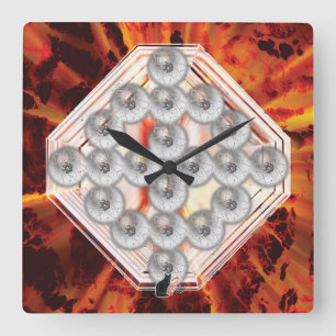 Hard Rock Quadratische Wanduhr