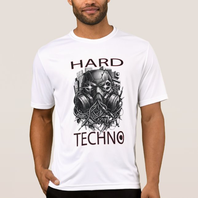 Hard Techno Design T-Shirt (Vorderseite)