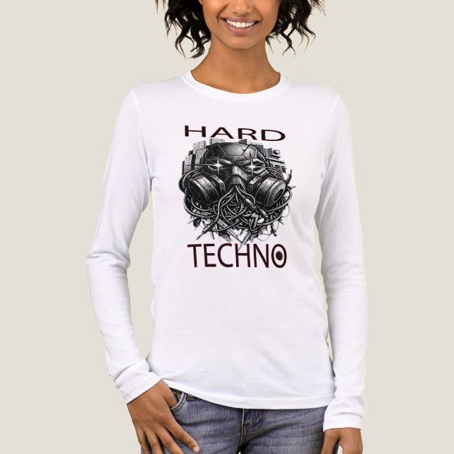 Hard Techno Design Tri-Blend Shirt (Vorderseite)