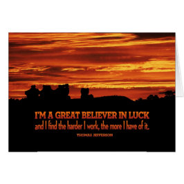 Hard Work and Luck Gruß Note Card