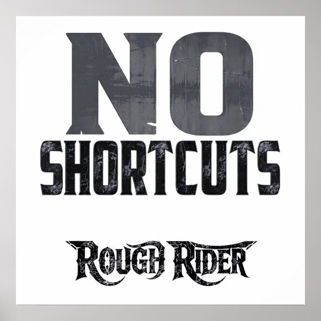 Hard Work Motivation: No Shortcuts Poster (Vorne)
