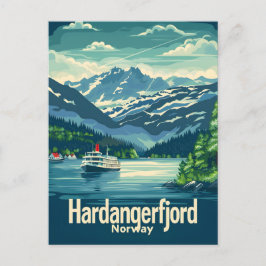 Hardangerfjord Norwegen Postkarte