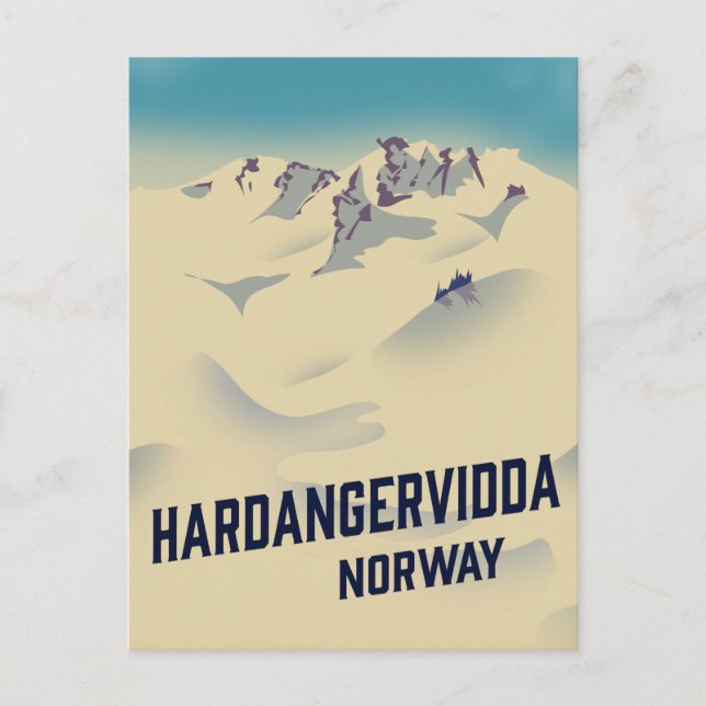 Hardangervidda Norwegen Urlaubsposter. Postkarte (Vorderseite)