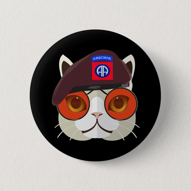 Hardcore 82. Im Flugzeug Kitty Kat! Button (Vorderseite)