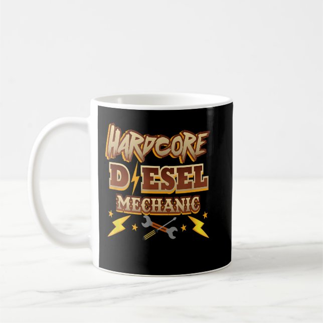Hardcore Diesel Mechanik Kaffeetasse (Links)