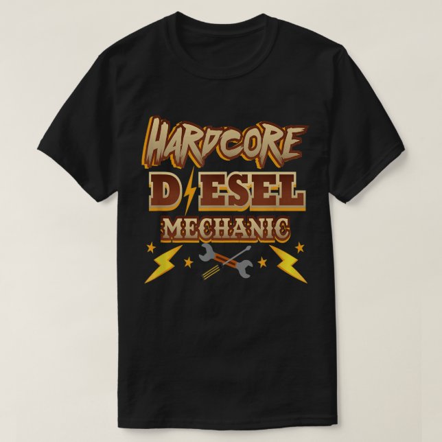 Hardcore Diesel Mechanik T-Shirt (Design vorne)
