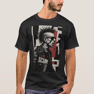 Hardcore Punk Rebel Portrait T-Shirt
