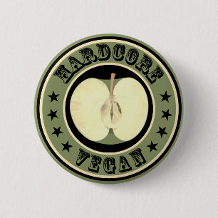 Hardcore vegan button