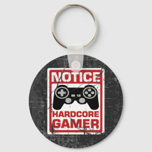 Hardcoregamer-Mitteilungs-Schild Schlüsselanhänger
