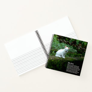 Hardcover der weißen Katze Notizbuch