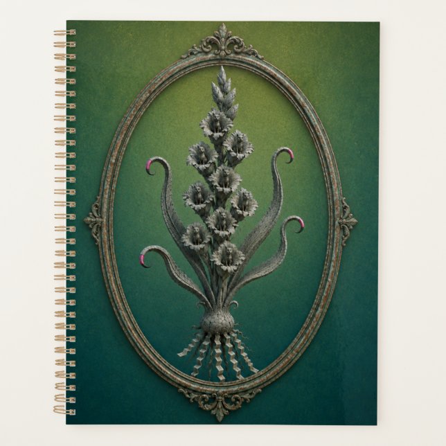 Hardcover Notebook with Surreal Gladiolus Planer (Vorderseite)
