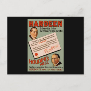 Hardeen erbt die Geheimnisse seines Bruders Postkarte