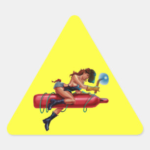 HARDHATZ DREIECKIGER AUFKLEBER