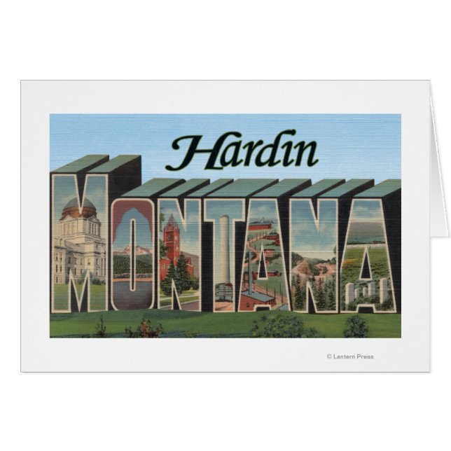 Hardin, Montana - Große Buchstabenszenen (Vorderseite (Horizontal))