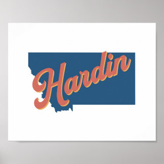 Hardin, Staat Montana Poster