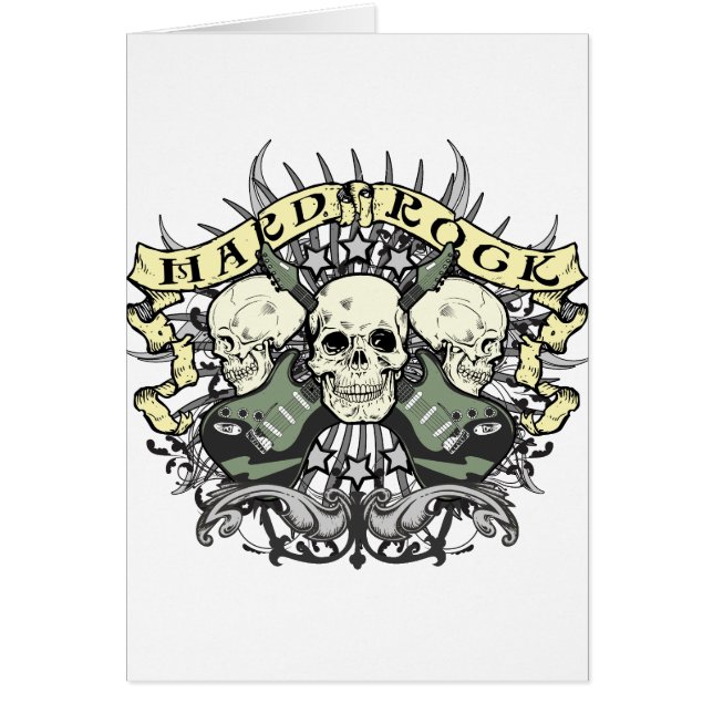 Hardrock-Schädel und Gitarren (Vorne)