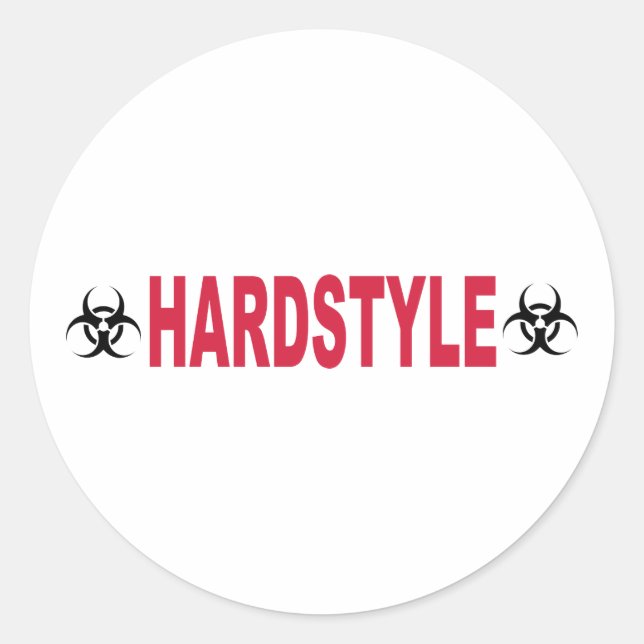 Hardstyle Runder Aufkleber (Vorderseite)