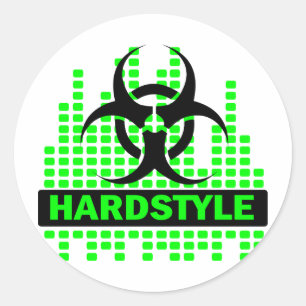 Hardstyle Tempo Design Runder Aufkleber