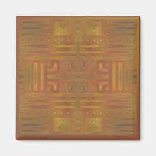 Hardwood Hill Golden Haze Abstrakt Magnet