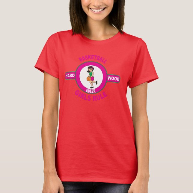 Hardwood Queen - Basketball T-Shirt (Vorderseite)